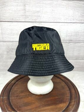 Onitsuka Tiger Black Nylon Bucket Hat Size M Japan Hypebeast Streetwear Outdoor